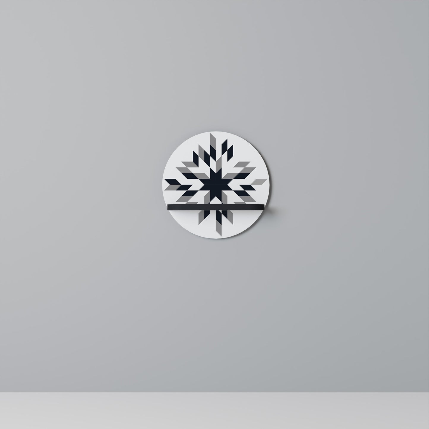 MOONLIT MOSAIC Mensola Rotonda Decorativa con Finitura Nera