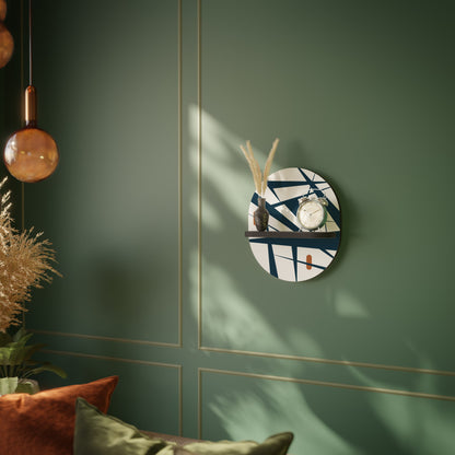 SHADOW SYMPHONY Mensola Ovale Decorativa con Finitura Nera