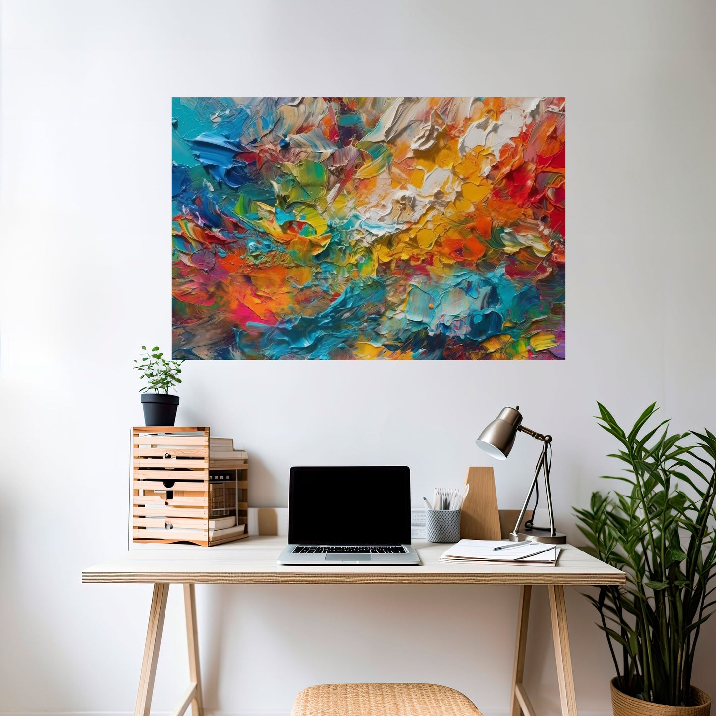 WHISPERS OF COLOR Peel and Stick Horizontal Poster