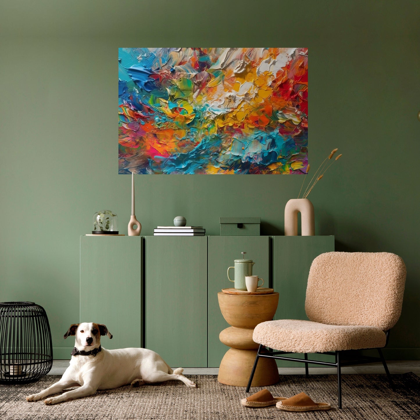 WHISPERS OF COLOR Peel and Stick Horizontal Poster