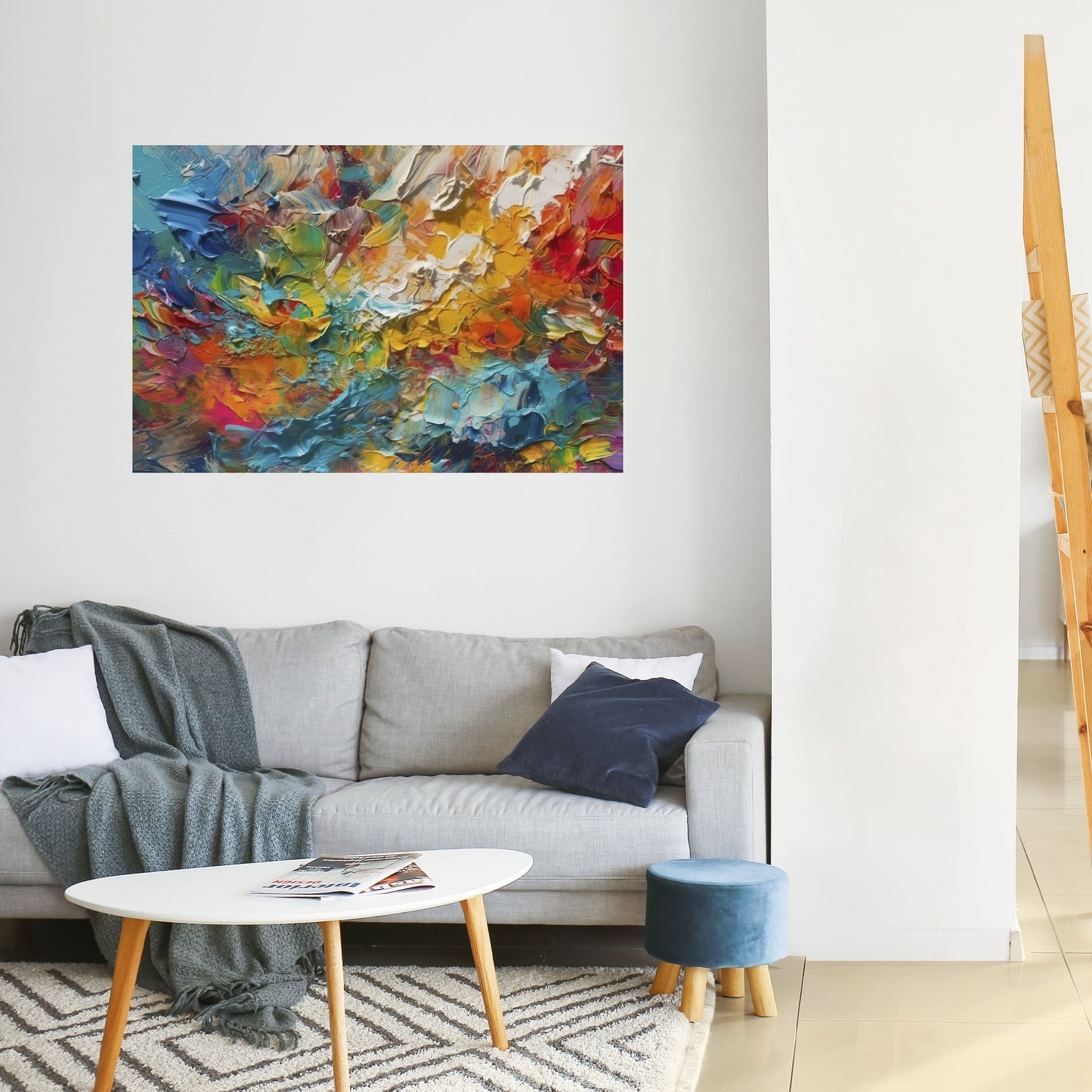 WHISPERS OF COLOR Peel and Stick Horizontal Poster