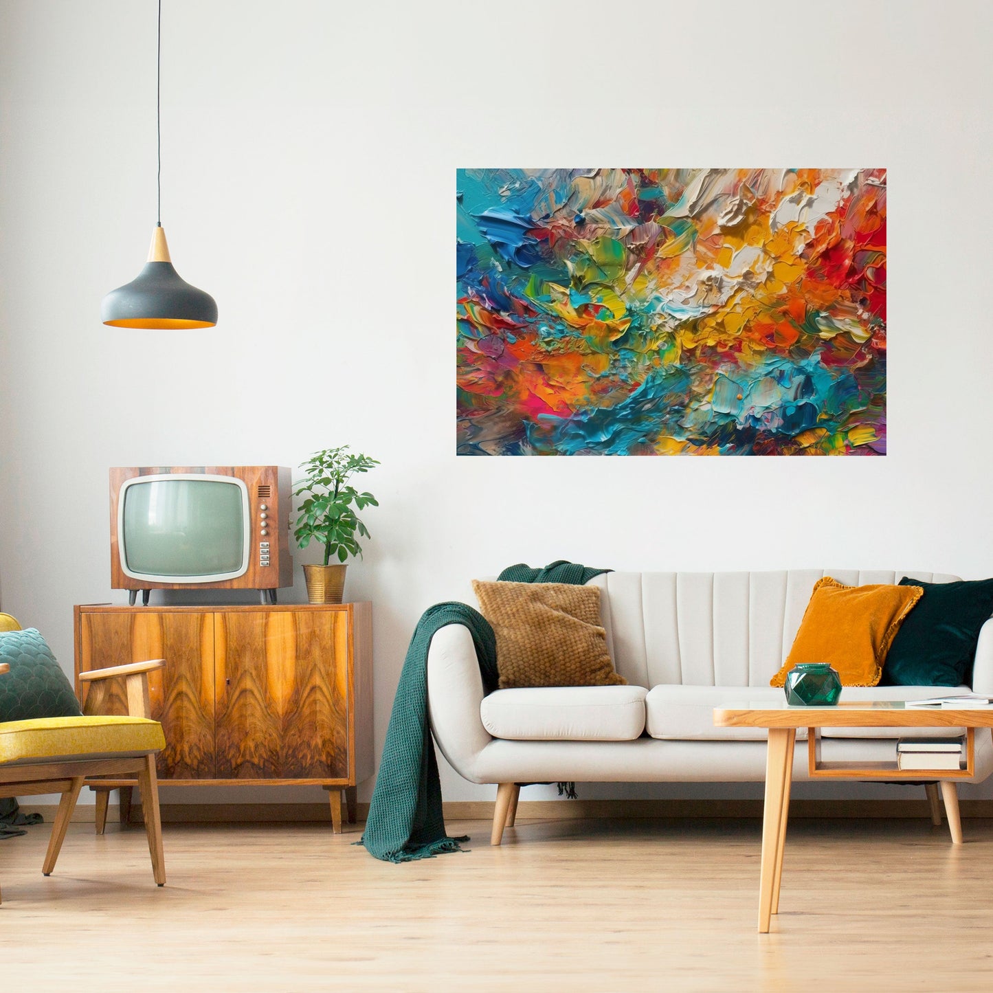 WHISPERS OF COLOR Peel and Stick Horizontal Poster