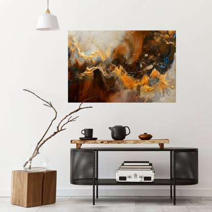 FLUID SYMPHONY Peel and Stick Horizontal Poster