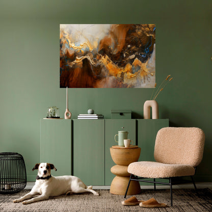 FLUID SYMPHONY Peel and Stick Horizontal Poster