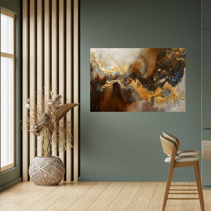 FLUID SYMPHONY Peel and Stick Horizontal Poster