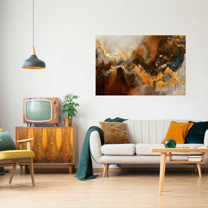 FLUID SYMPHONY Peel and Stick Horizontal Poster