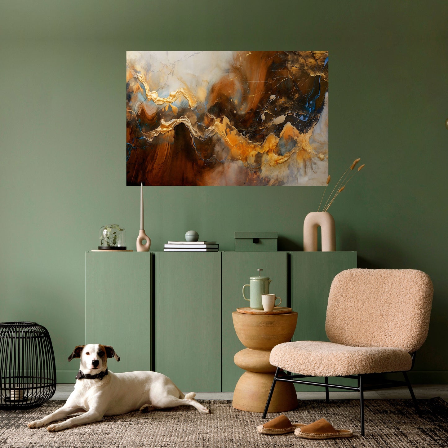 FLUID SYMPHONY Peel and Stick Horizontal Poster