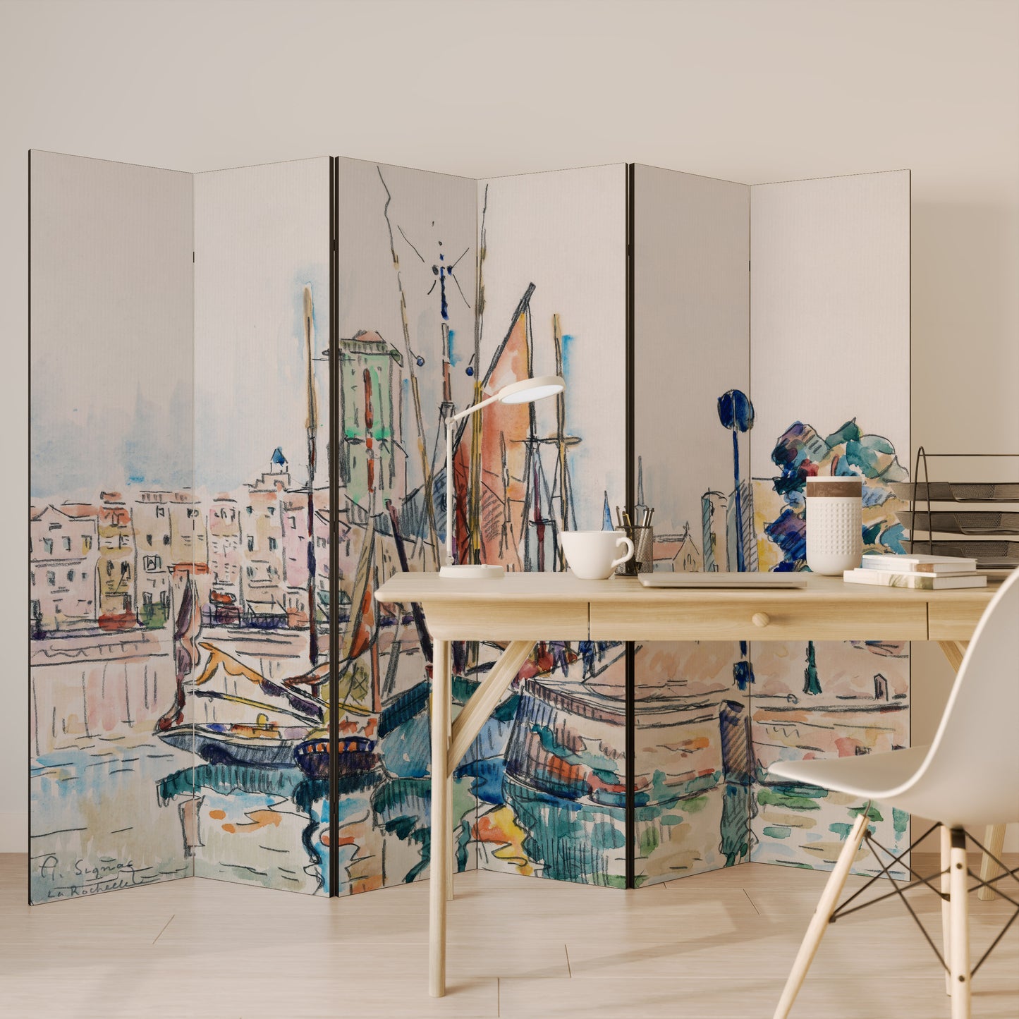 LA ROCHELLE Divisorio decorativo per ambienti a 6 pannelli