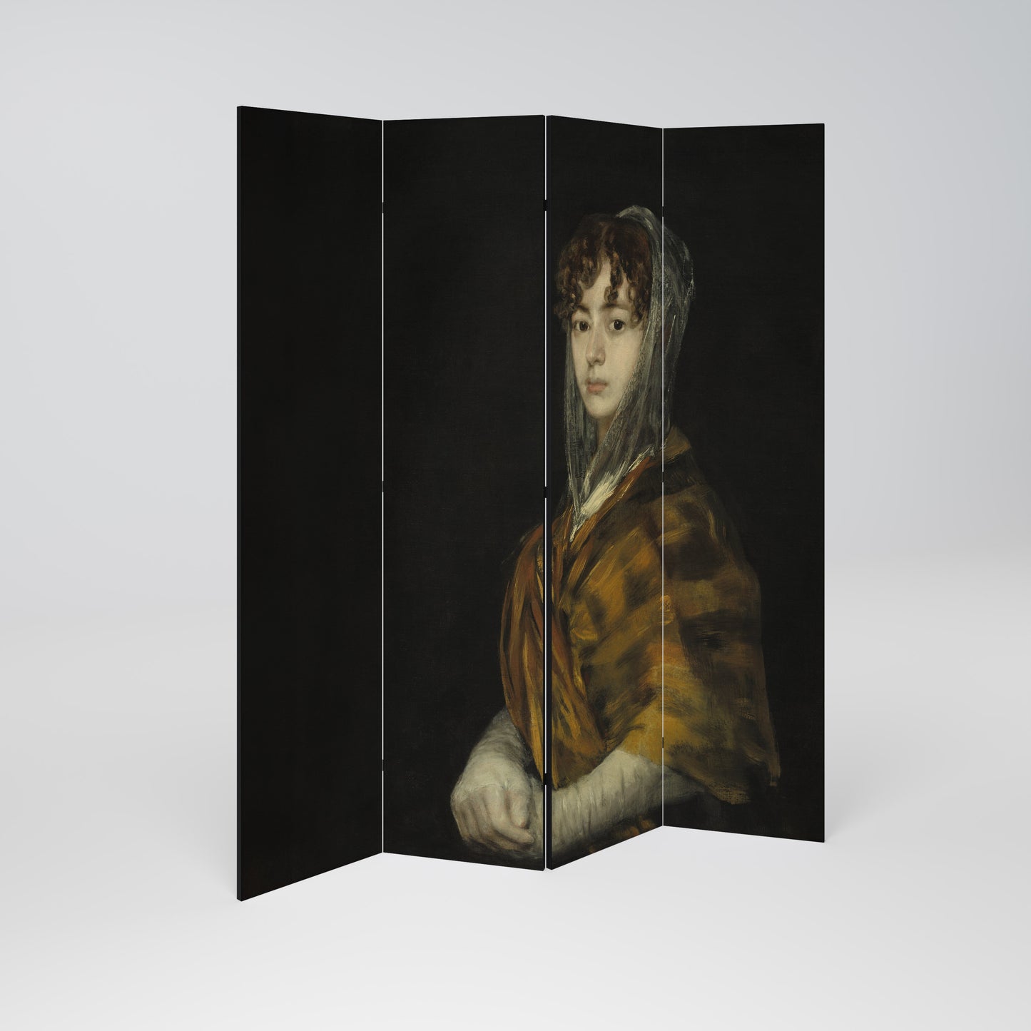 WHISPERS OF HISTORY Decorative 4-Panel Room Divider