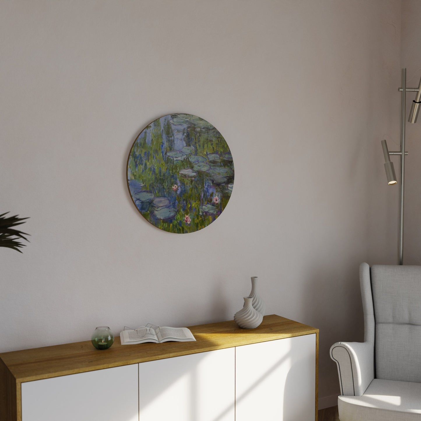 WATER LILIES Round Wall Art