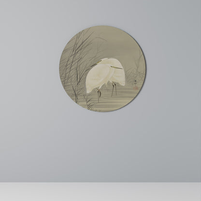 ZILVERREIGERS IN MOERAS Round Wall Art