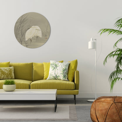 ZILVERREIGERS IN MOERAS Round Wall Art