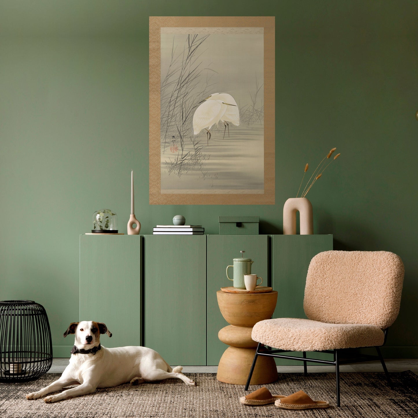 ZILVERREIGERS IN MOERAS Peel and Stick Vertical Poster