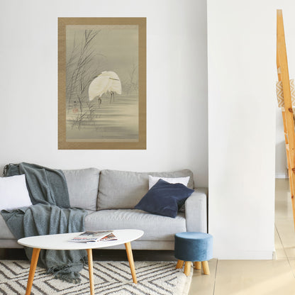 ZILVERREIGERS IN MOERAS Peel and Stick Vertical Poster