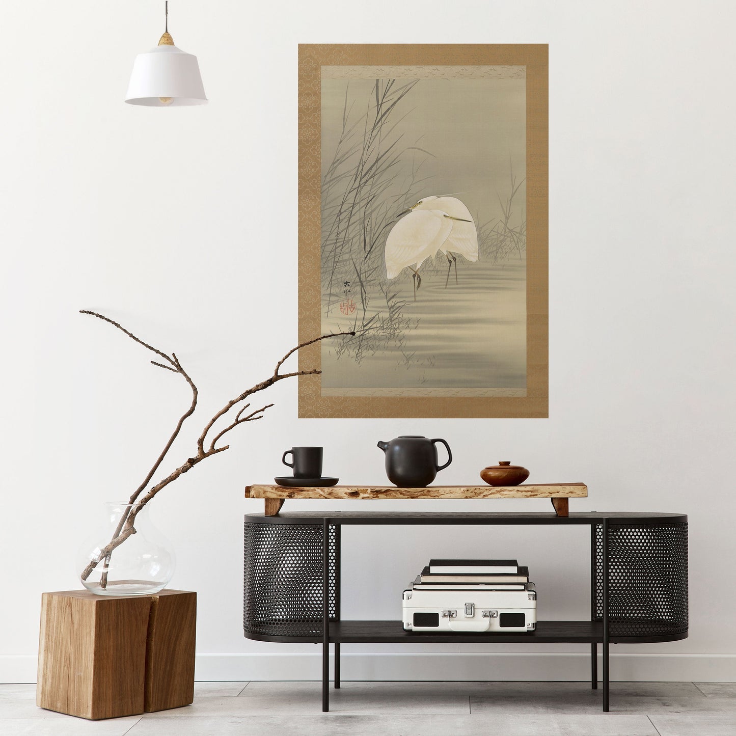 ZILVERREIGERS IN MOERAS Peel and Stick Vertical Poster