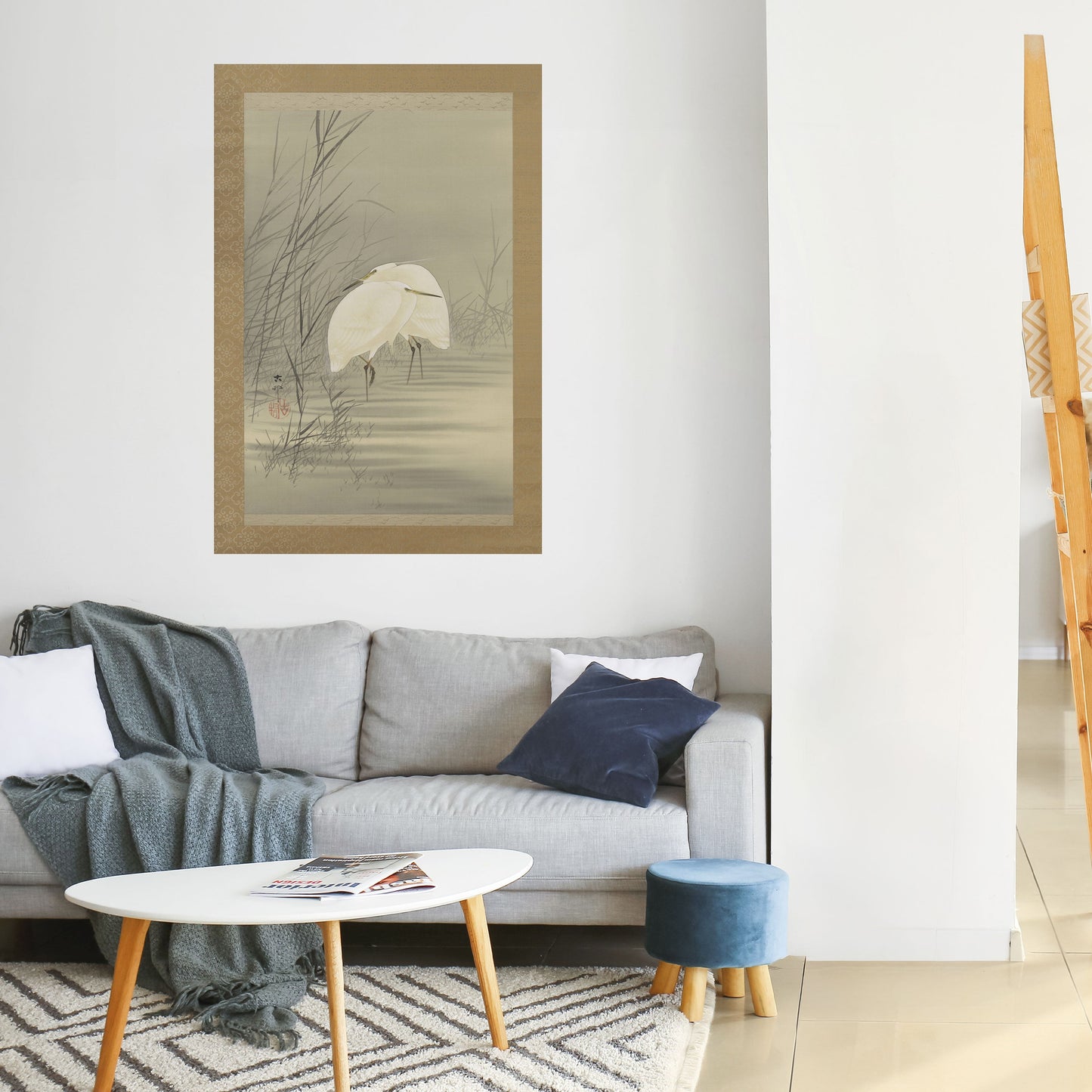 ZILVERREIGERS IN MOERAS Peel and Stick Vertical Poster