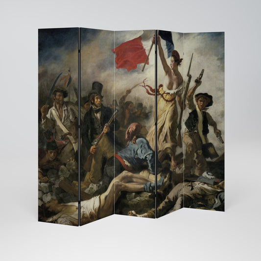 LIBERTY LEADING THE PEOPLE Decorative 5-Panel Room Divider