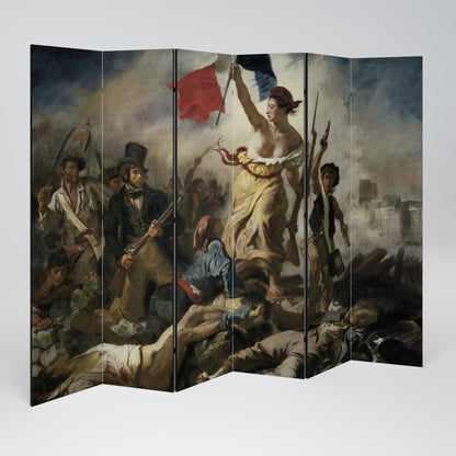 LIBERTY LEADING THE PEOPLE - Divisorio decorativo per ambienti a 6 pannelli