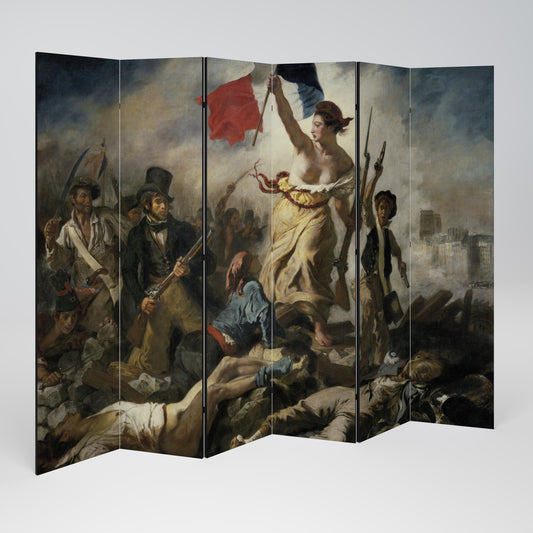 LIBERTY LEADING THE PEOPLE - Divisorio decorativo per ambienti a 6 pannelli