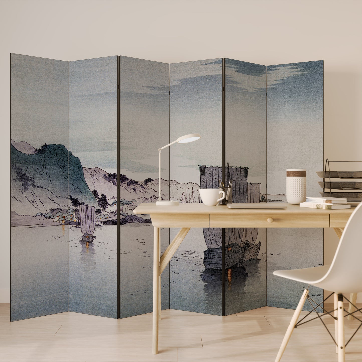 YĹŞGURE NO HANSEN Decorative 6-Panel Room Divider