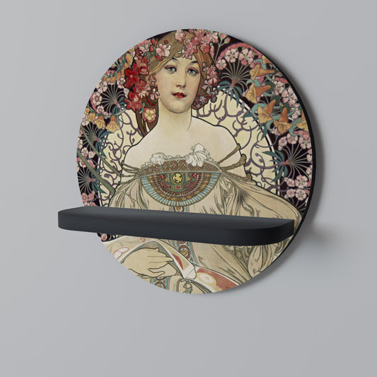 CHAMPENOIS IMPRIMEUR Round Art Shelf In Black Finish