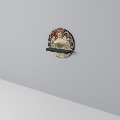 CHAMPENOIS IMPRIMEUR Round Art Shelf In Black Finish