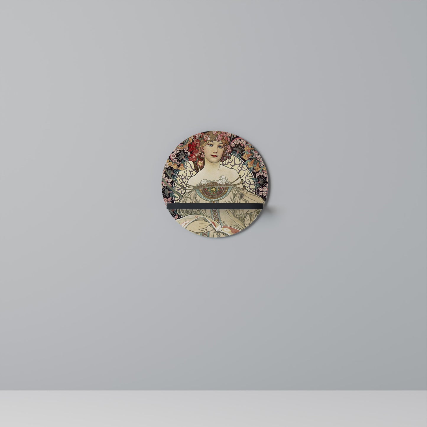 CHAMPENOIS IMPRIMEUR Round Art Shelf In Black Finish