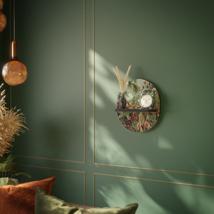 MUSCINAE LAUBMOOSE Oval Art Shelf In Black Finish