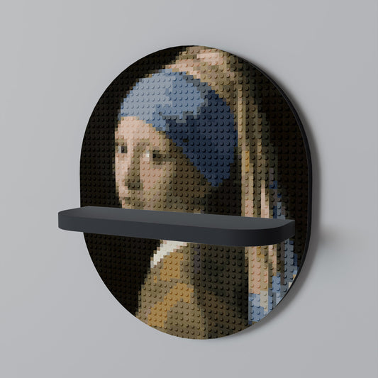 STRUCTURAL MASTERPIECE Oval Art Shelf In Black Finish