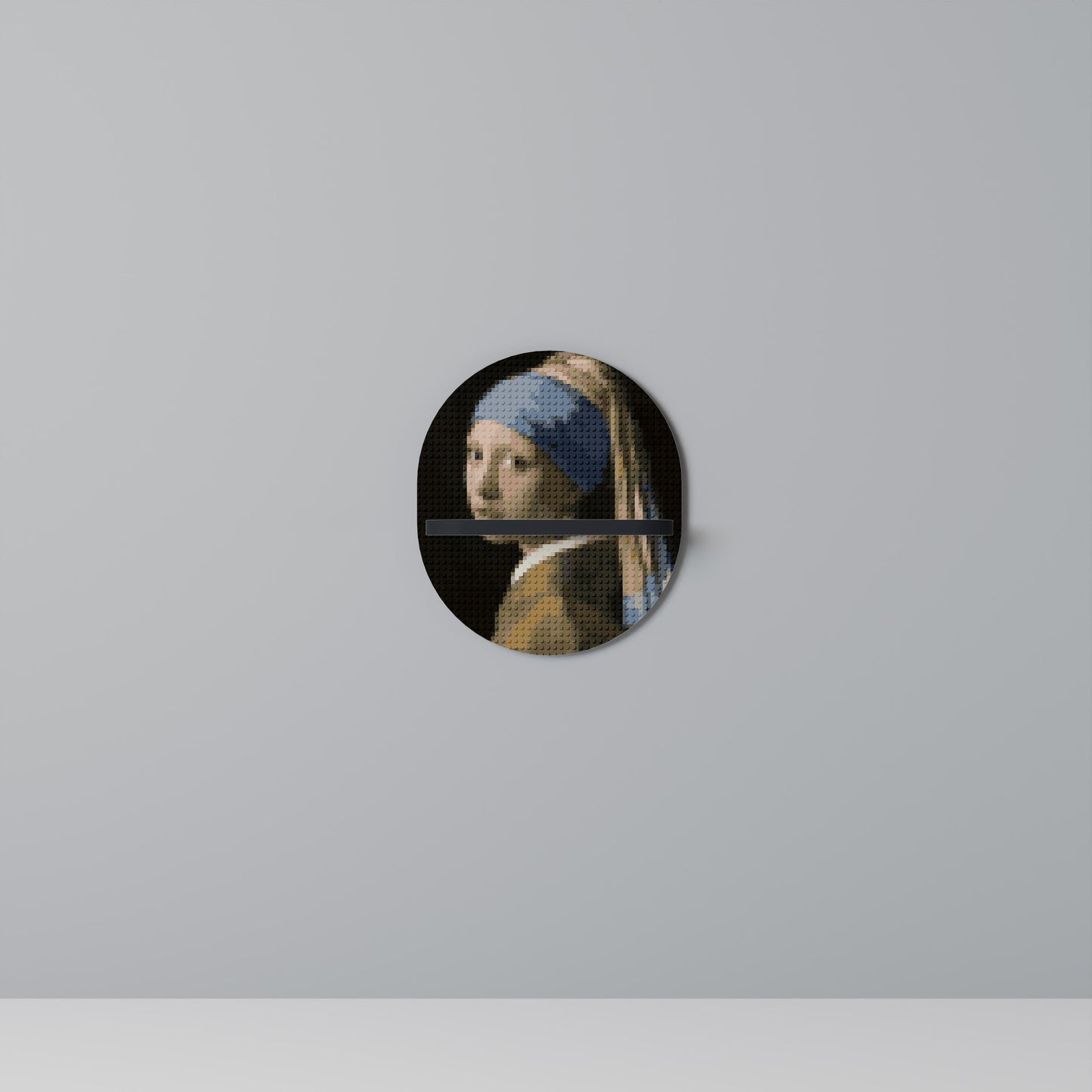 STRUCTURAL MASTERPIECE Mensola Ovale Decorativa con Finitura Nera