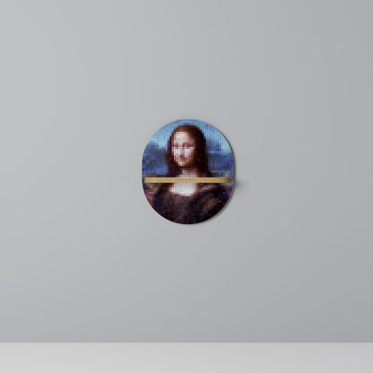 CONSTRUCTIVE ART Mensola Ovale Decorativa in Effetto Rovere