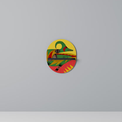 EXPRESSIVE AVANYU Oval Art Shelf In Black Finish