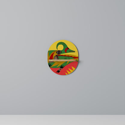 EXPRESSIVE AVANYU Mensola Ovale Decorativa in Effetto Rovere