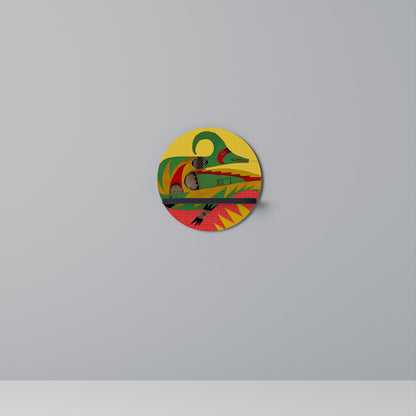 EXPRESSIVE AVANYU Mensola Rotonda Decorativa con Finitura Nera