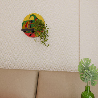 EXPRESSIVE AVANYU Mensola Rotonda Decorativa con Finitura Nera