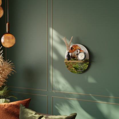 MYSTIC TOADSTOOL Mensola Ovale Decorativa in Effetto Rovere