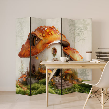 MYSTIC TOADSTOOL Decorative 5-Panel Room Divider