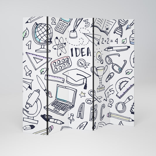 SCHOOL STUFF Decorative 5-Panel Room Divider