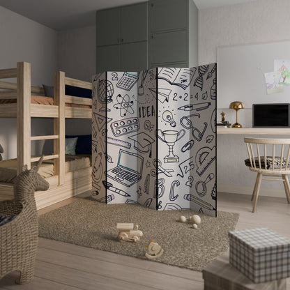 SCHOOL STUFF Decorative 5-Panel Room Divider