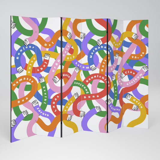HELLO THERE Divisorio decorativo per ambienti a 6 pannelli