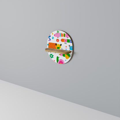 POWER OF IMAGINATION Mensola Ovale Decorativa in Effetto Rovere