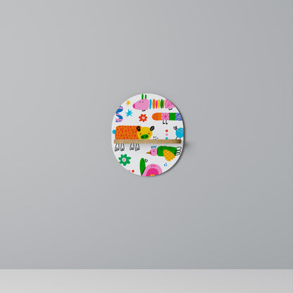 POWER OF IMAGINATION Mensola Ovale Decorativa in Effetto Rovere