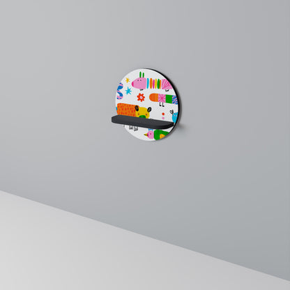 POWER OF IMAGINATION Mensola Rotonda Decorativa con Finitura Nera