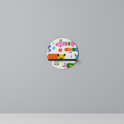 POWER OF IMAGINATION Mensola Rotonda Decorativa con Finitura Nera