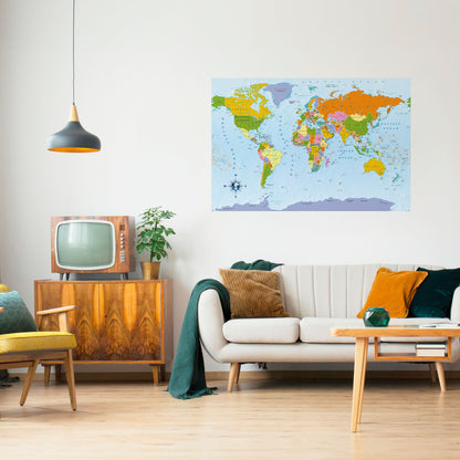 OCEANS OF DISCOVERY Peel and Stick Horizontal Poster