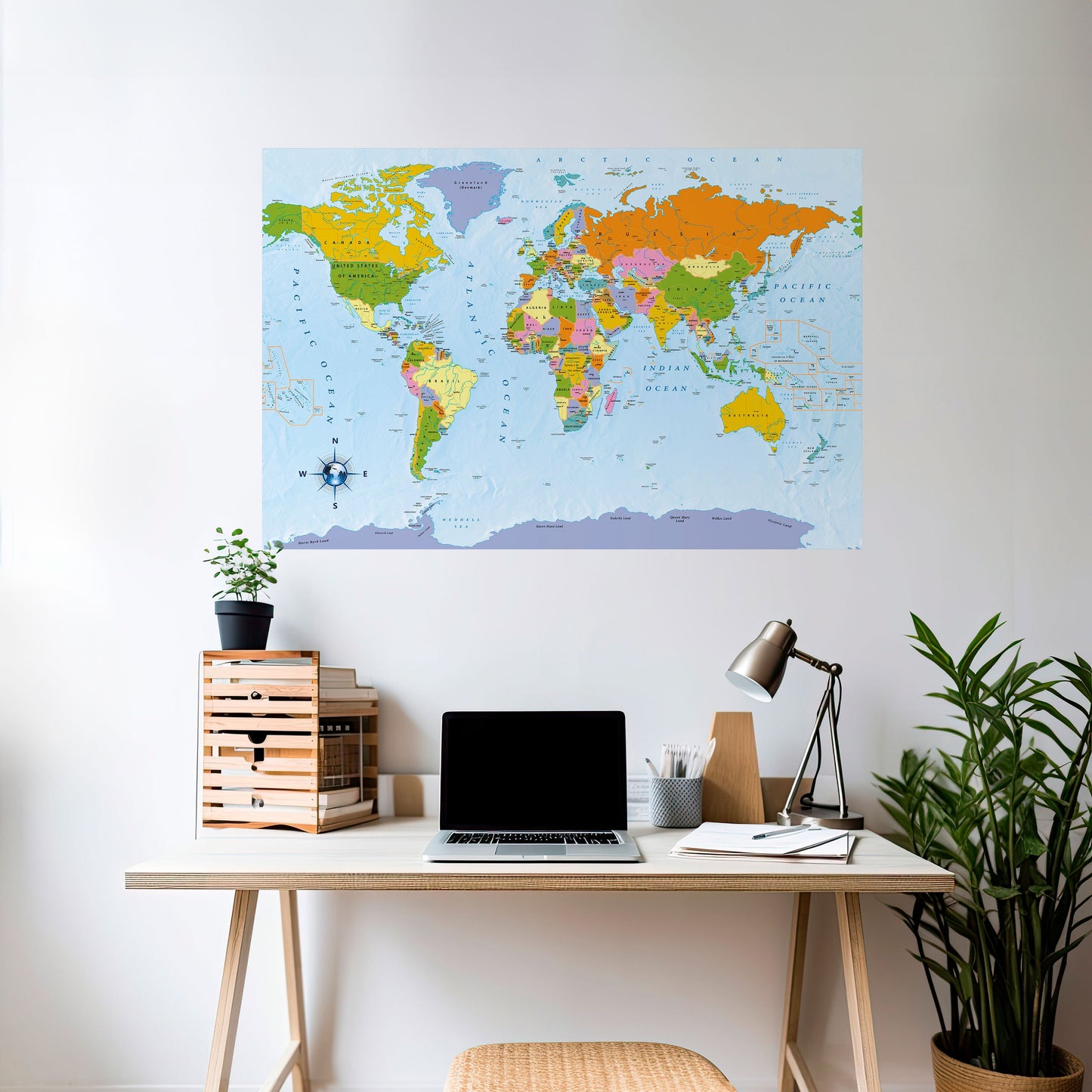 OCEANS OF DISCOVERY Peel and Stick Horizontal Poster