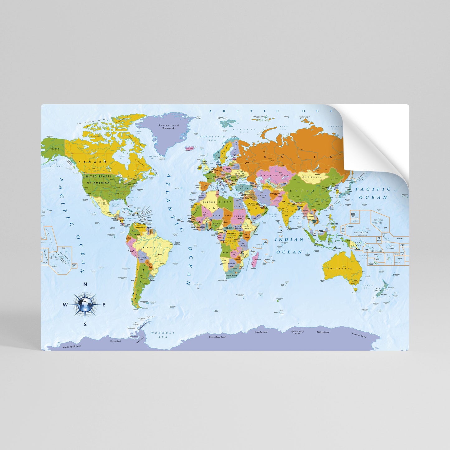 OCEANS OF DISCOVERY Peel and Stick Horizontal Poster