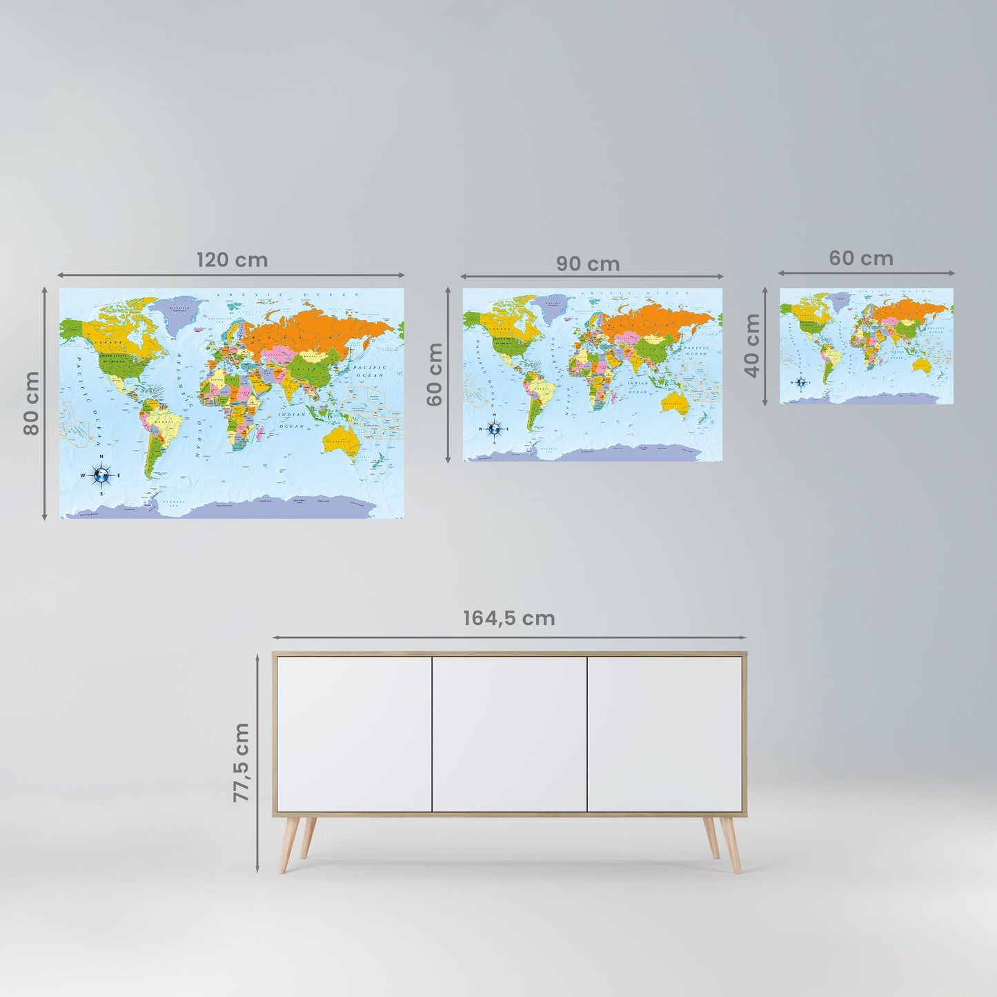 OCEANS OF DISCOVERY Peel and Stick Horizontal Poster