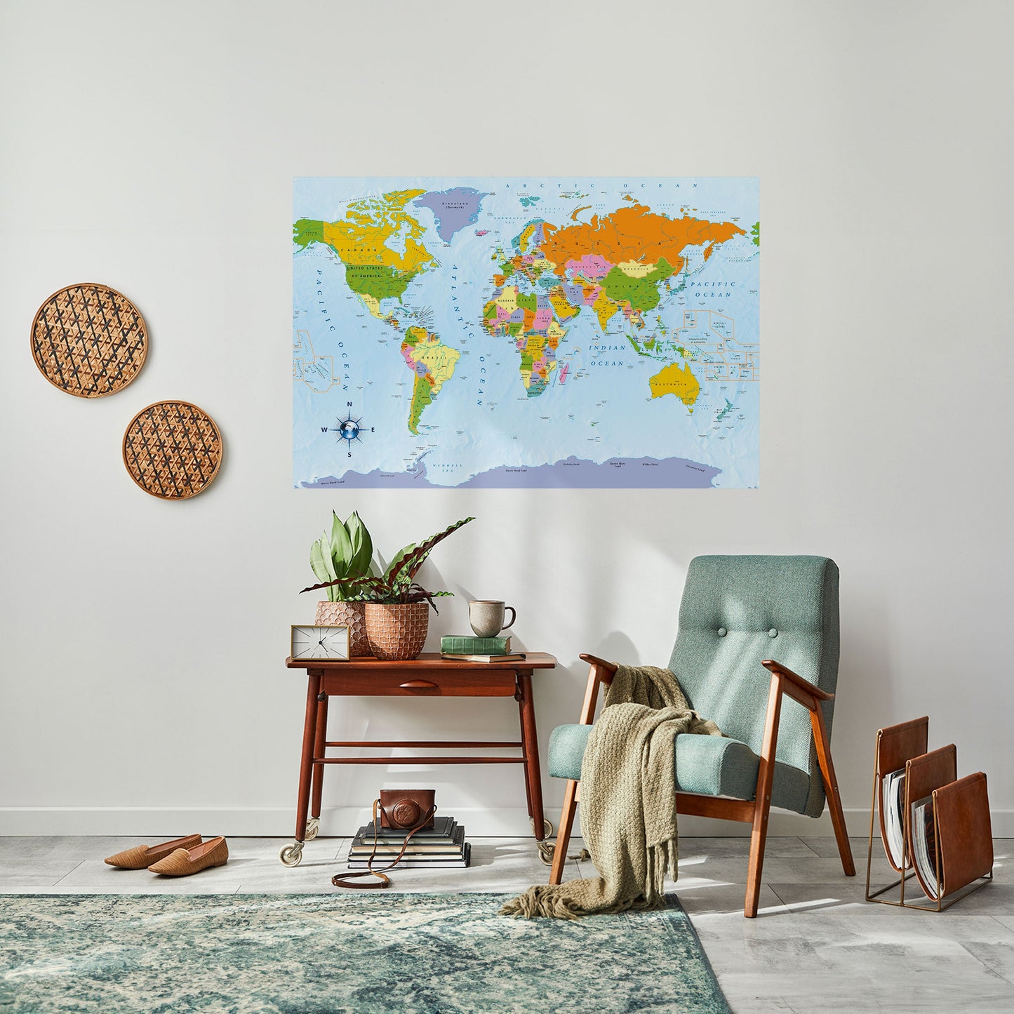 OCEANS OF DISCOVERY Peel and Stick Horizontal Poster