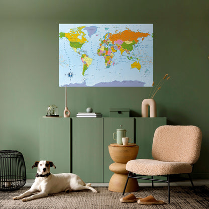 OCEANS OF DISCOVERY Peel and Stick Horizontal Poster